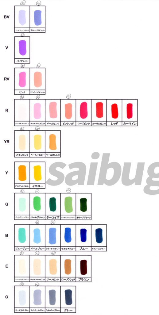 キャンドゥの100均コピック 全40種類の色見本 使い方 グラデのメイキングも Saibug